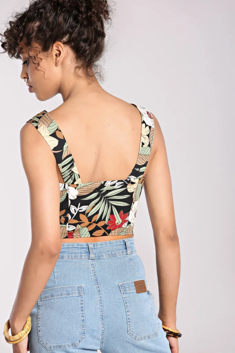 Adelaida Crop Top>Hell Bunny Best Sale