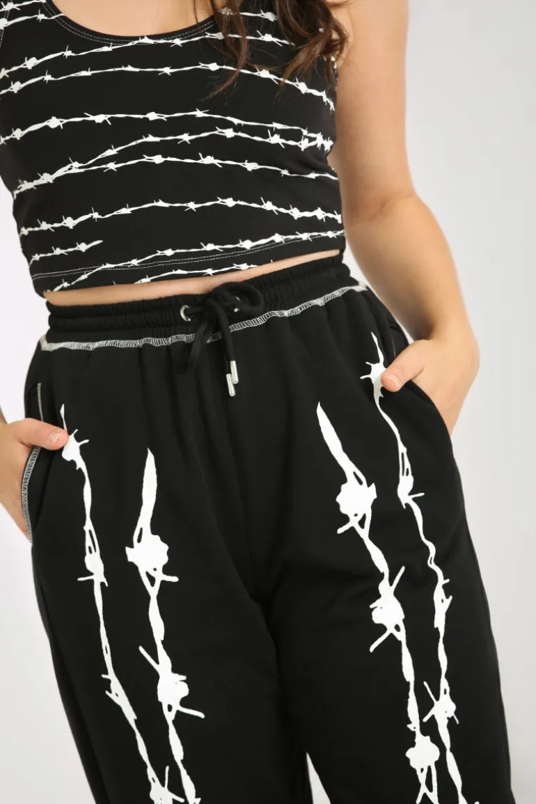 barbed_wire_joggers_3.webp Barbed Wire Joggers>Hell Bunny Outlet