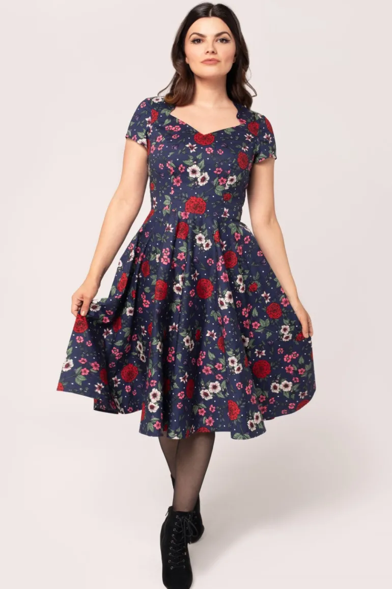 Camellia Midi Dress>Hell Bunny Fashion