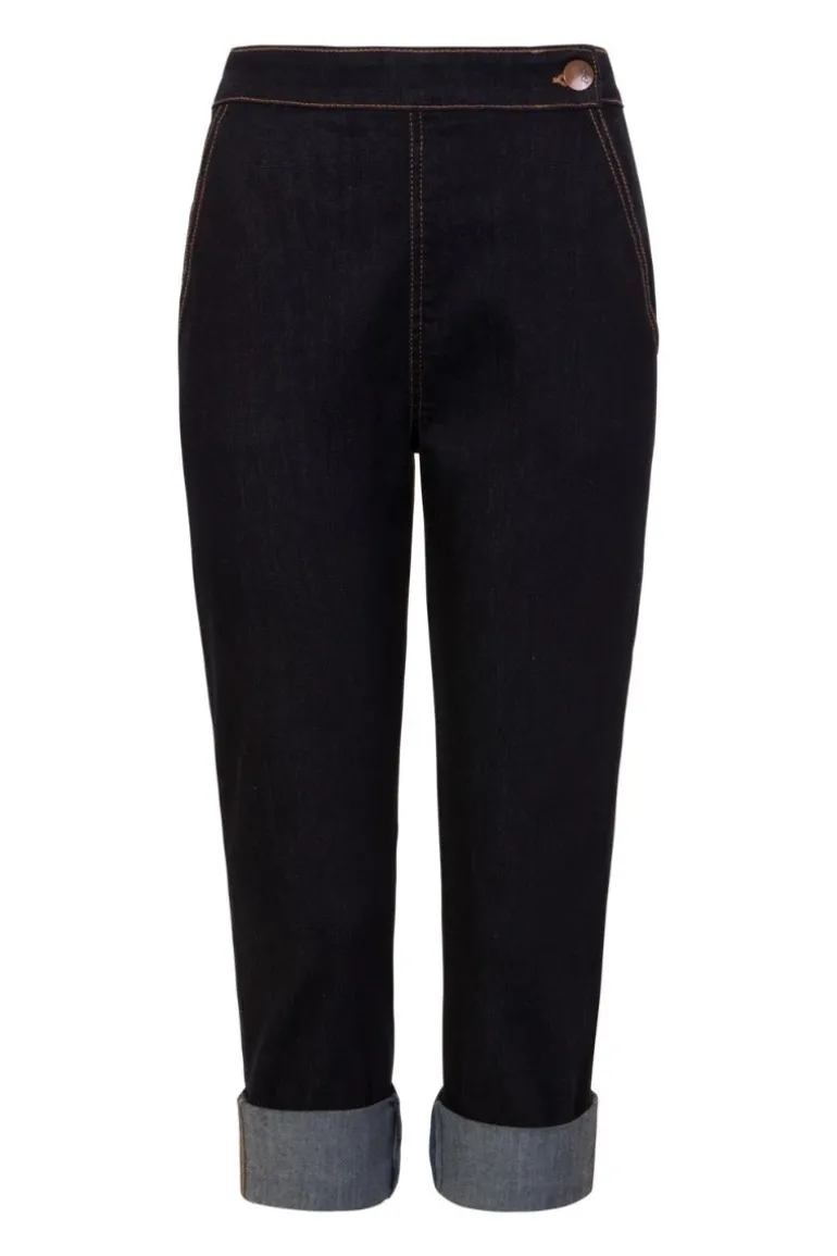 charlie_denim_capris_3.webp Charlie Denim Capris>Hell Bunny Outlet