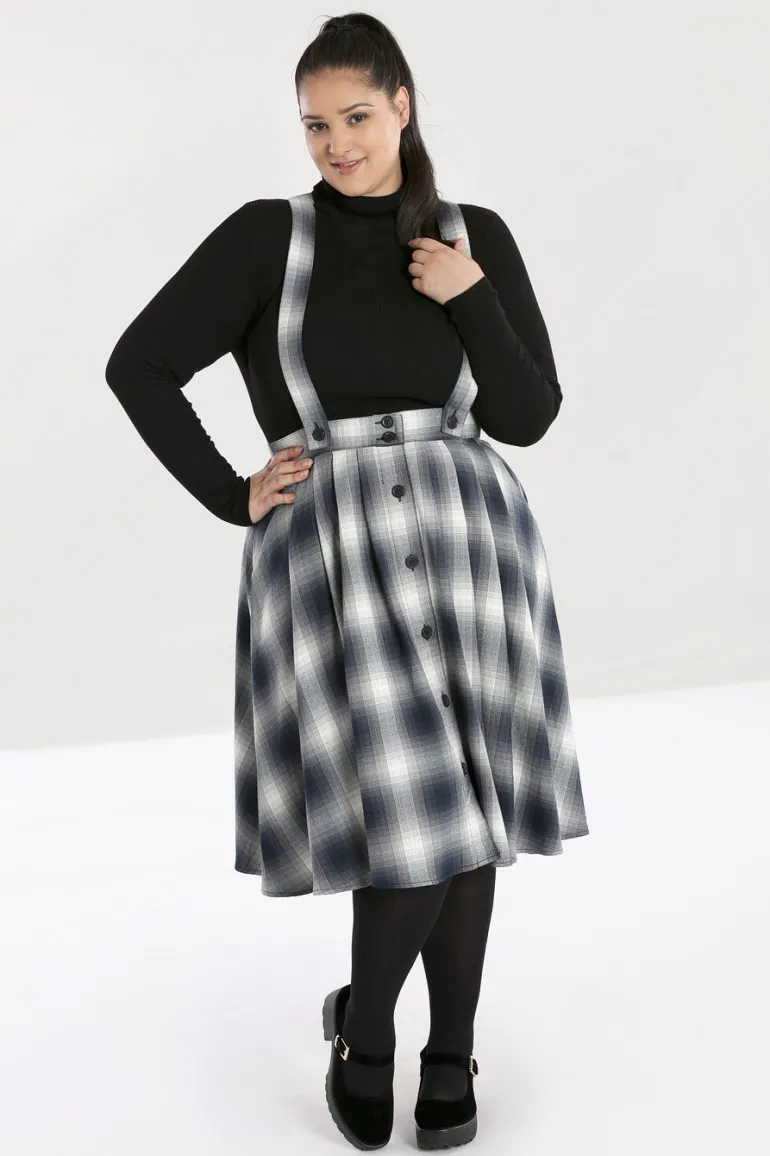 Eddystone Pinafore Skirt>Hell Bunny Hot