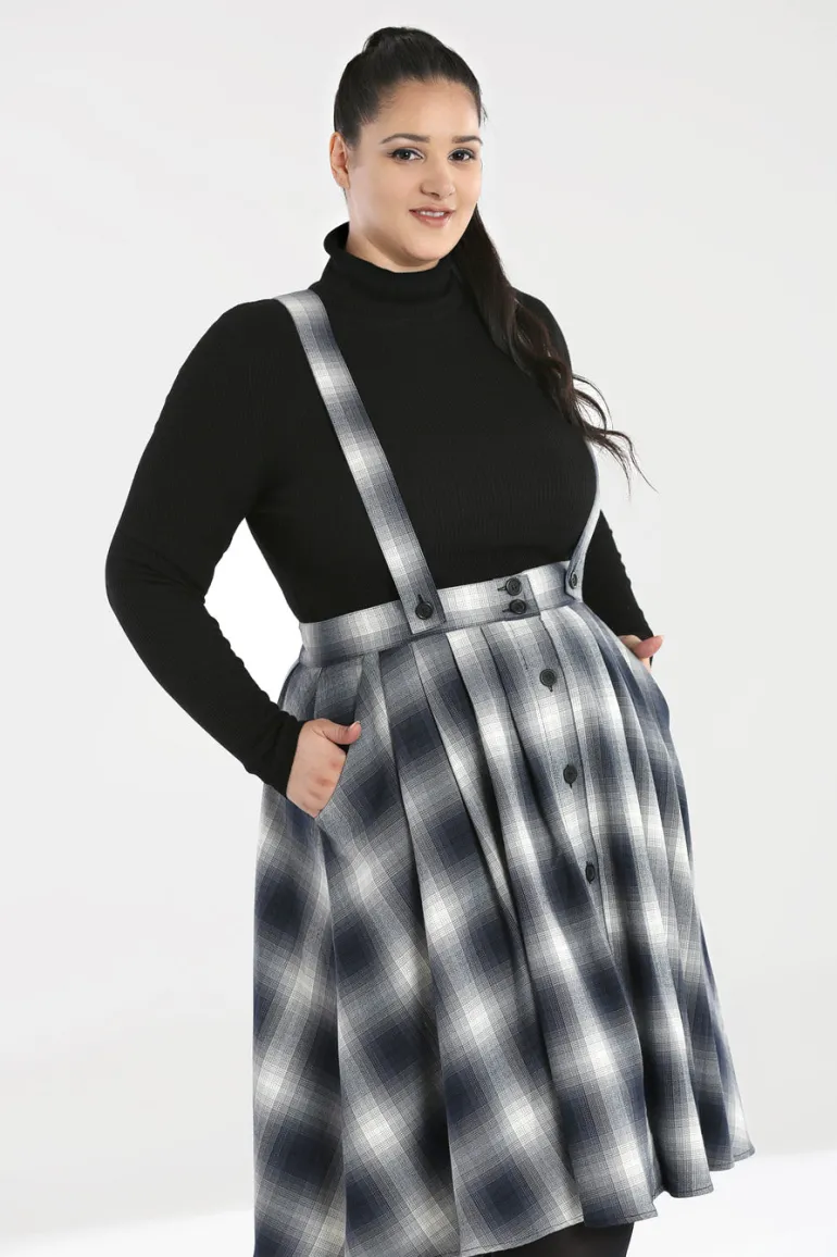 Eddystone Pinafore Skirt>Hell Bunny Hot