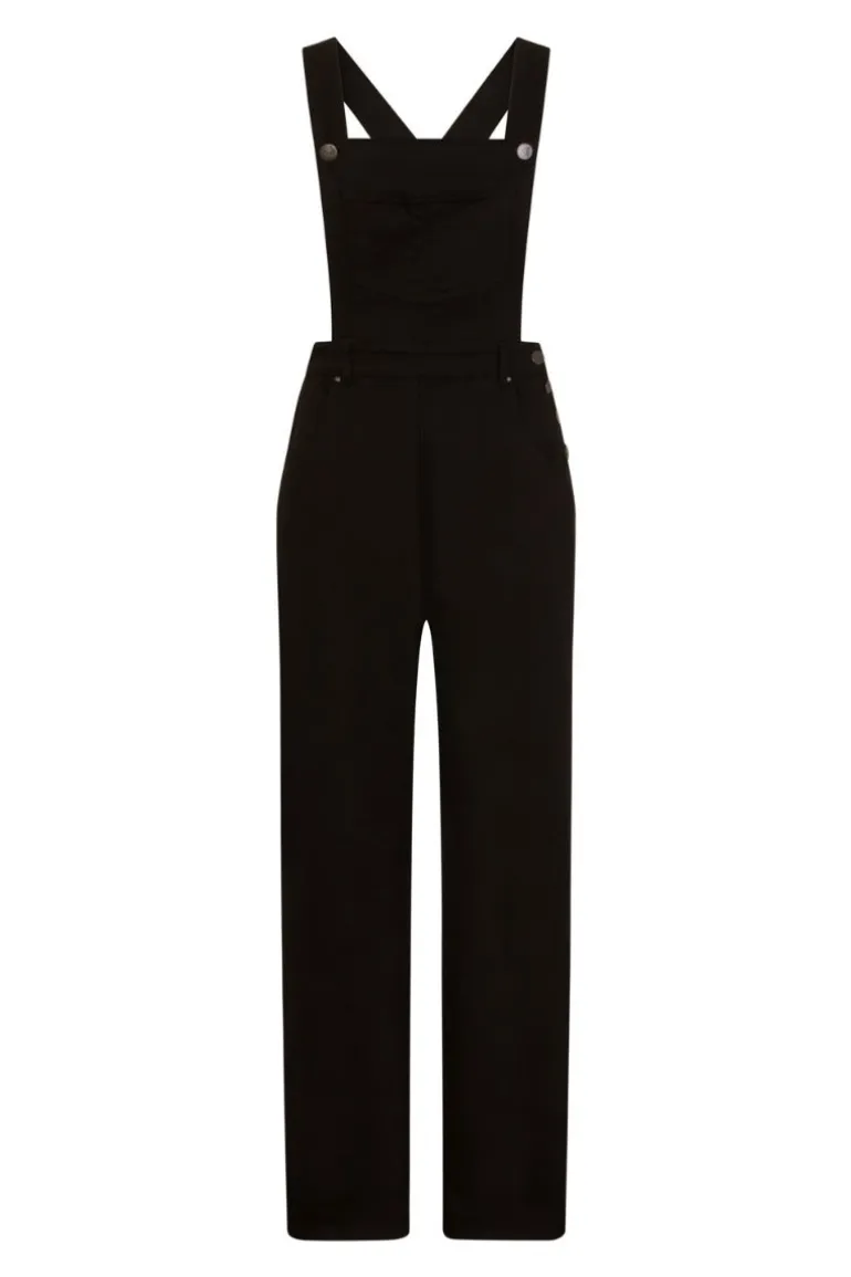 elly_may_denim_dungaree_black_3.webp Elly May Denim Dungaree>Hell Bunny Flash Sale