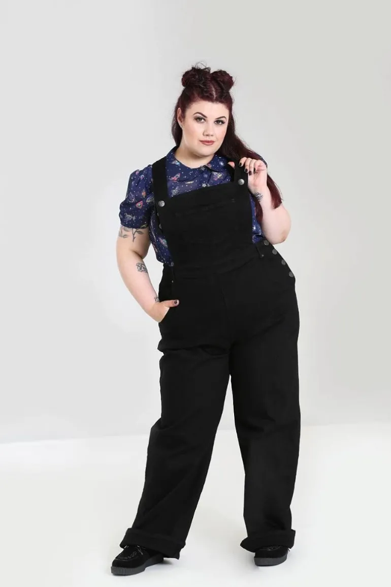 elly_may_denim_dungaree_black_7.webp Elly May Denim Dungaree>Hell Bunny Flash Sale