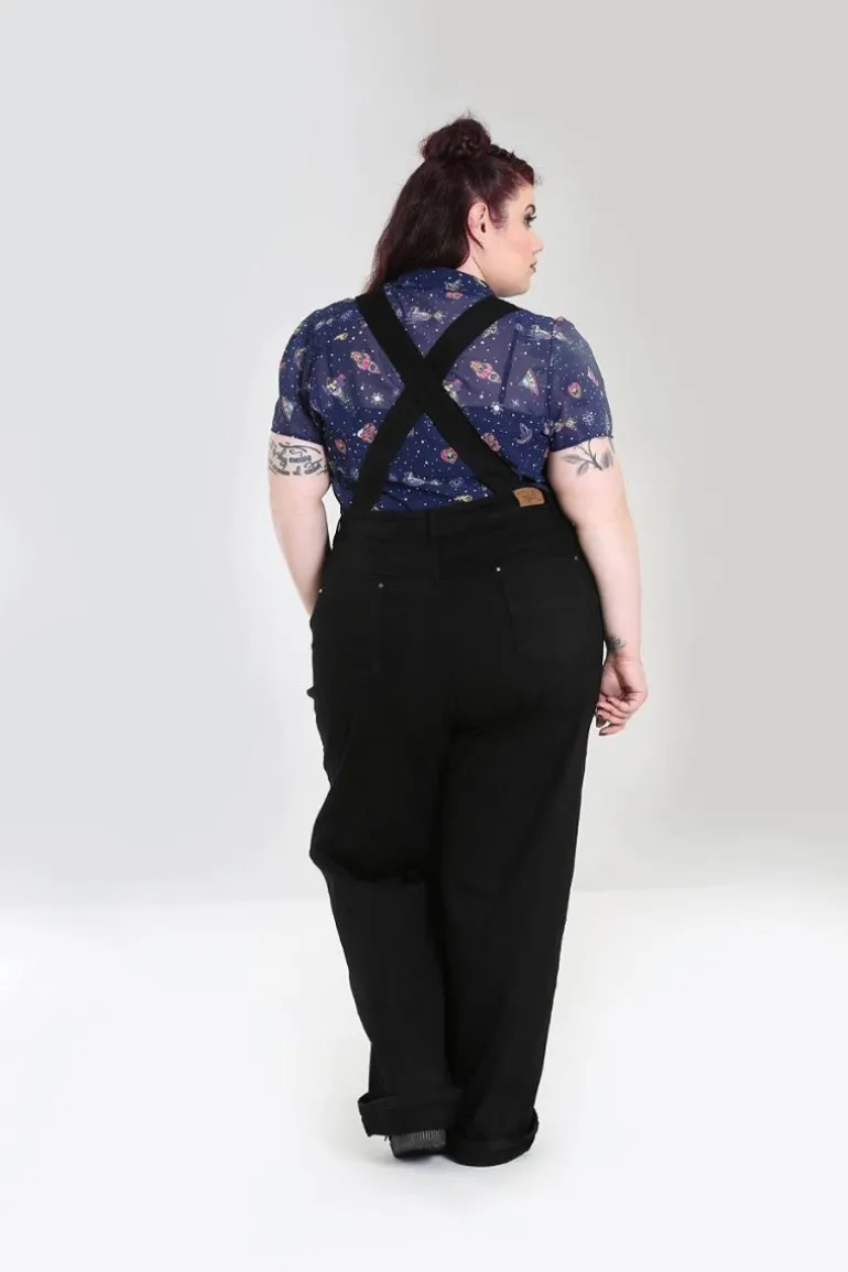 elly_may_denim_dungaree_black_8.webp Elly May Denim Dungaree>Hell Bunny Flash Sale