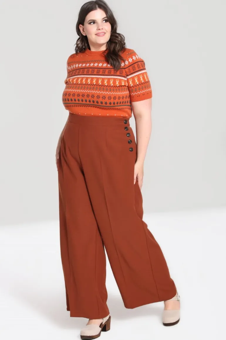 ginger_swing_trousers_brown_10.webp Ginger Swing Trousers>Hell Bunny Discount
