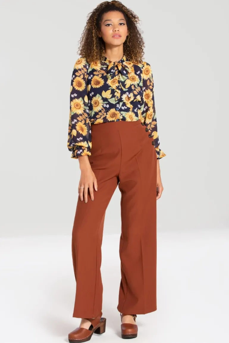 ginger_swing_trousers_brown_2.webp Ginger Swing Trousers>Hell Bunny Discount