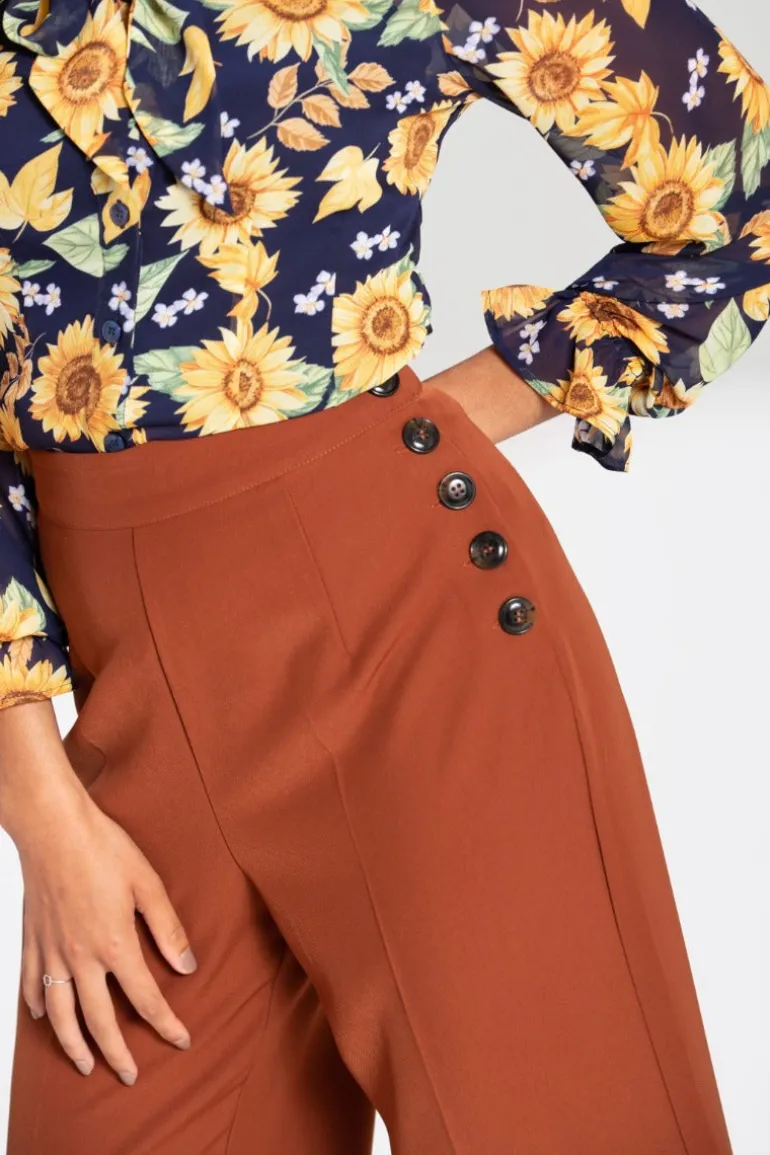 ginger_swing_trousers_brown_3.webp Ginger Swing Trousers>Hell Bunny Discount