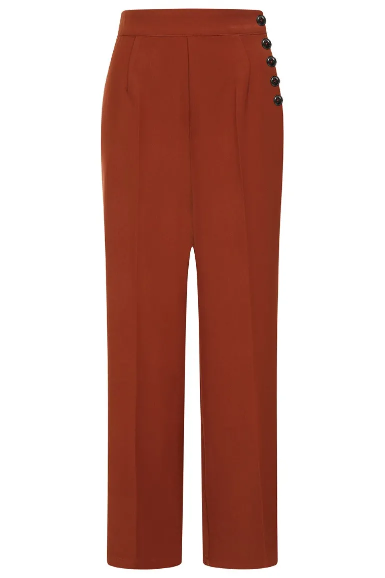 ginger_swing_trousers_brown_4.webp Ginger Swing Trousers>Hell Bunny Discount
