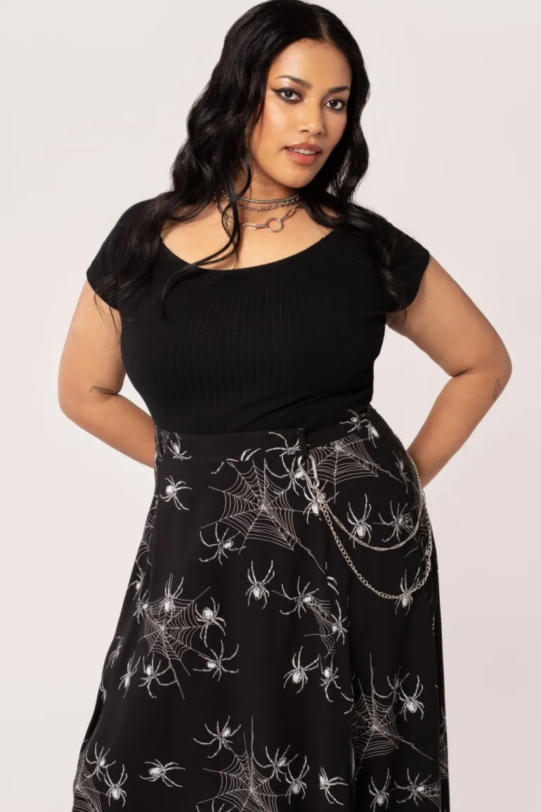 grungy_spider_skirt_4.webp Grungy Spider Skirt>Hell Bunny Discount
