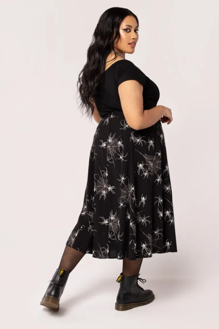 grungy_spider_skirt_5.webp Grungy Spider Skirt>Hell Bunny Discount
