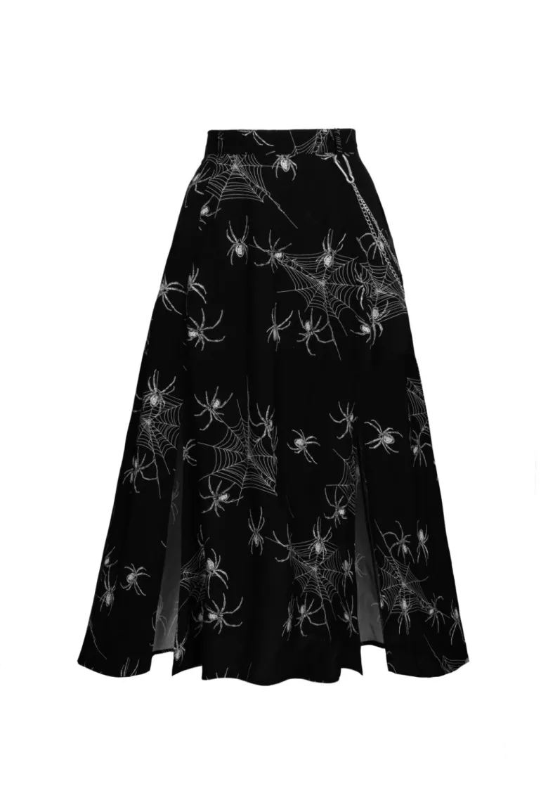 grungy_spider_skirt_6.webp Grungy Spider Skirt>Hell Bunny Discount