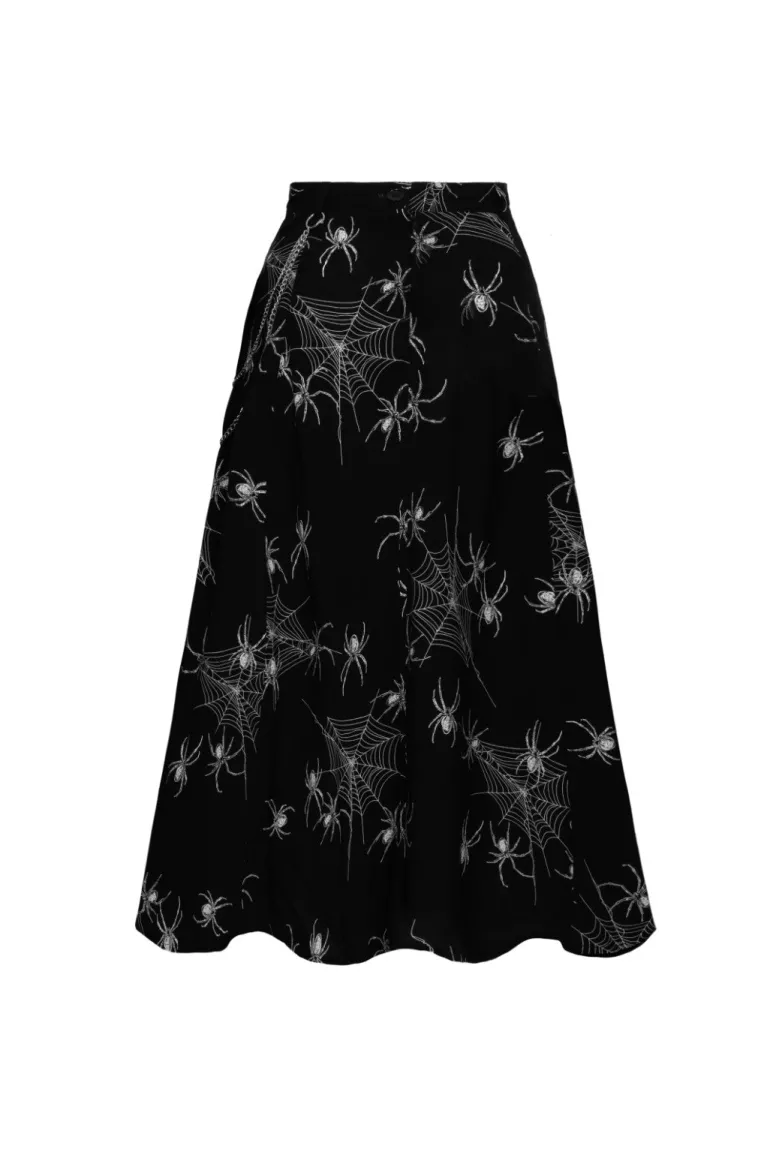 grungy_spider_skirt_7.webp Grungy Spider Skirt>Hell Bunny Discount