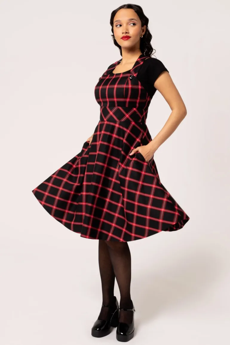 Janine Pinafore Dress>Hell Bunny Hot