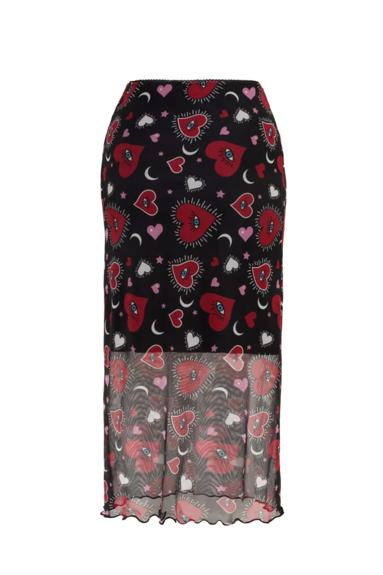 kate_heart_mesh_skirt_4.webp Kate Heart Mesh Skirt>Hell Bunny Sale