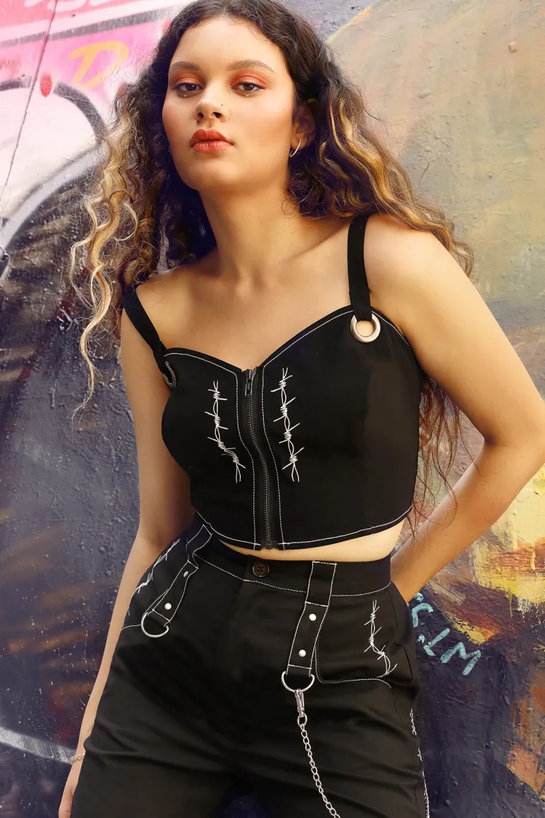 Lennox Crop Top>Hell Bunny Flash Sale