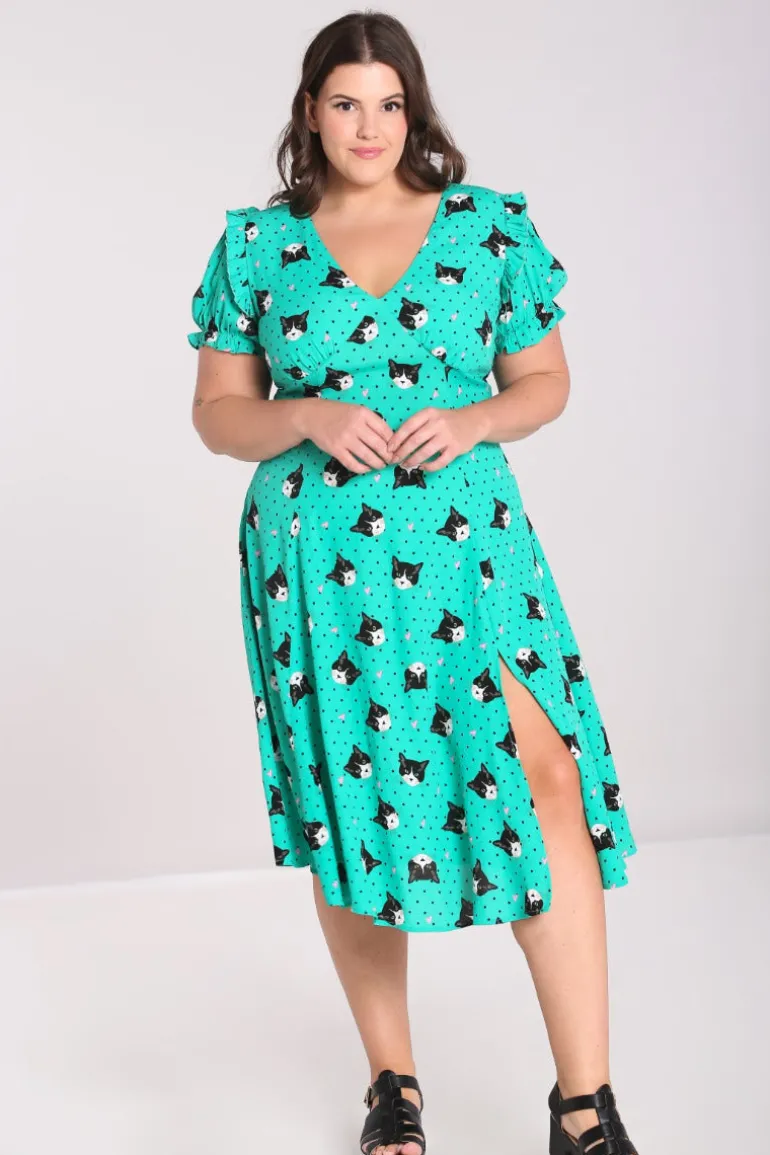 Love Cats Midi Dress>Hell Bunny Hot