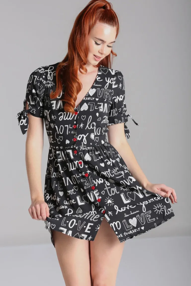 Love Yourself Mini Dress>Hell Bunny Cheap