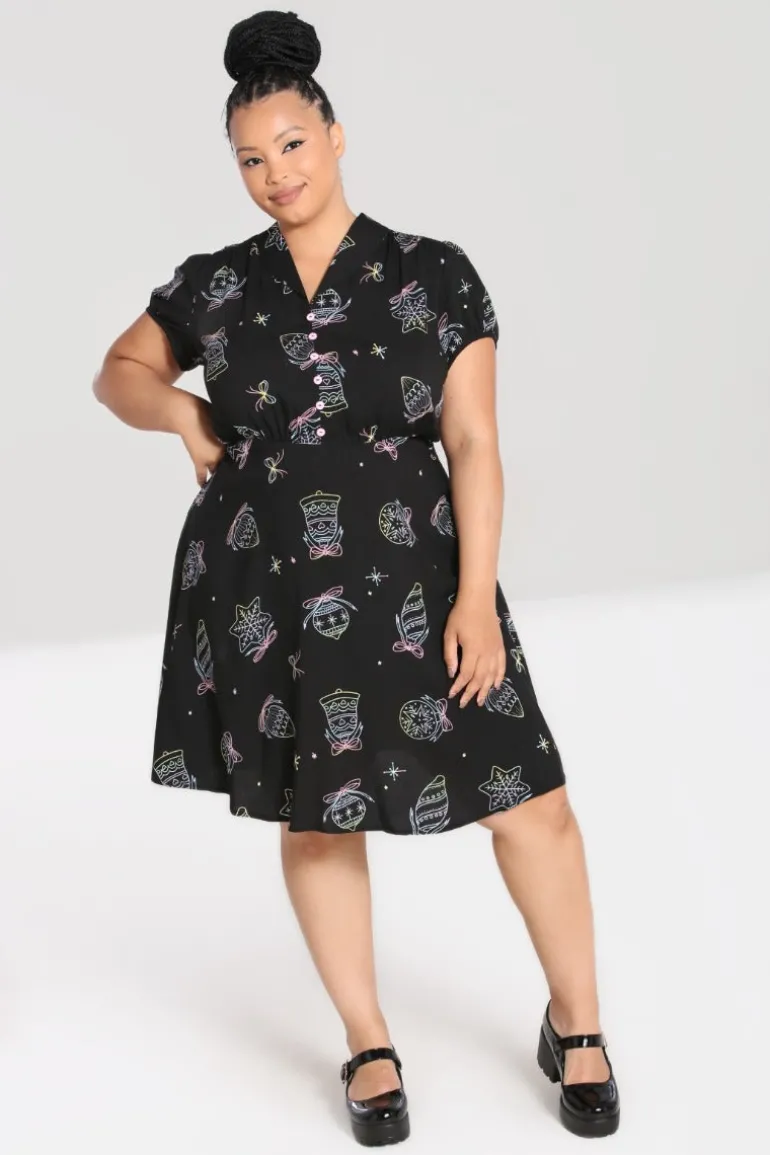 Merry Mid Dress>Hell Bunny Hot