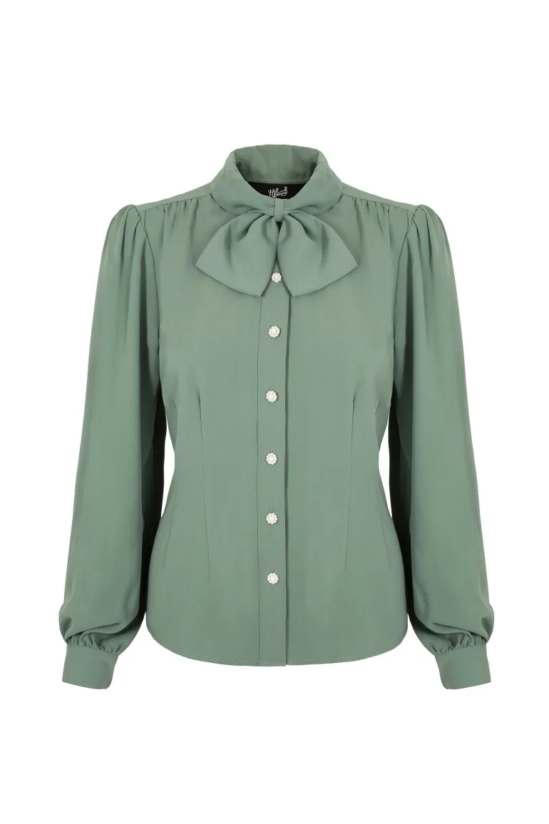 mia_blouse_green_9.webp Mia Blouse>Hell Bunny Flash Sale