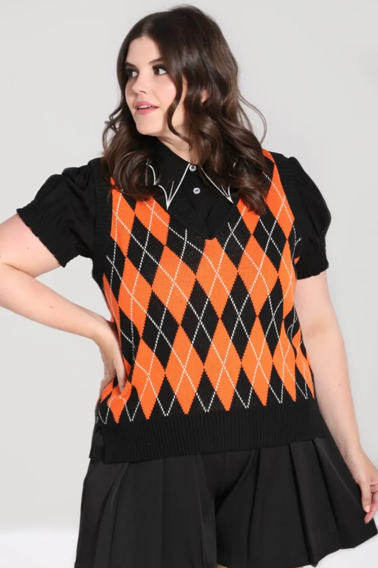 rhombus_vest_blackorange_3.webp Rhombus Vest -Orange>Hell Bunny Outlet