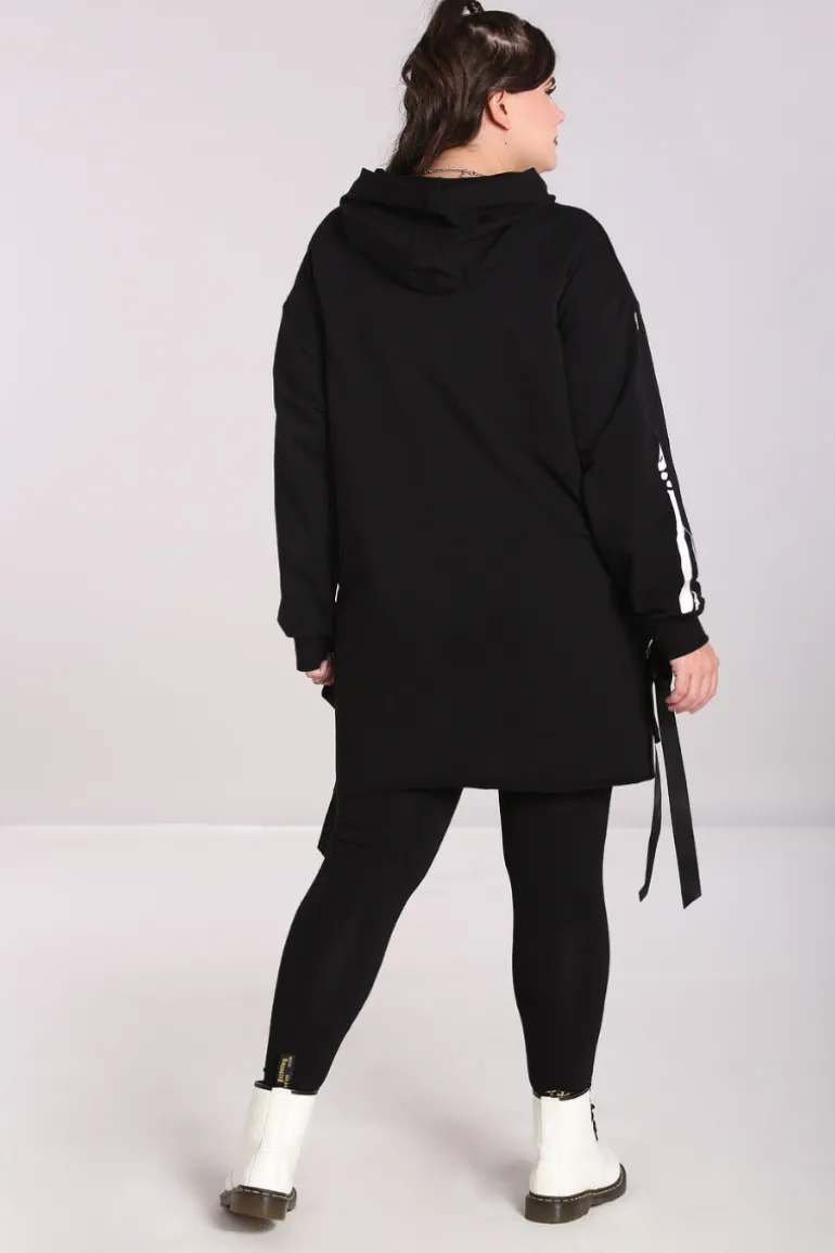 Skeleton Hoodie Dress>Hell Bunny Clearance