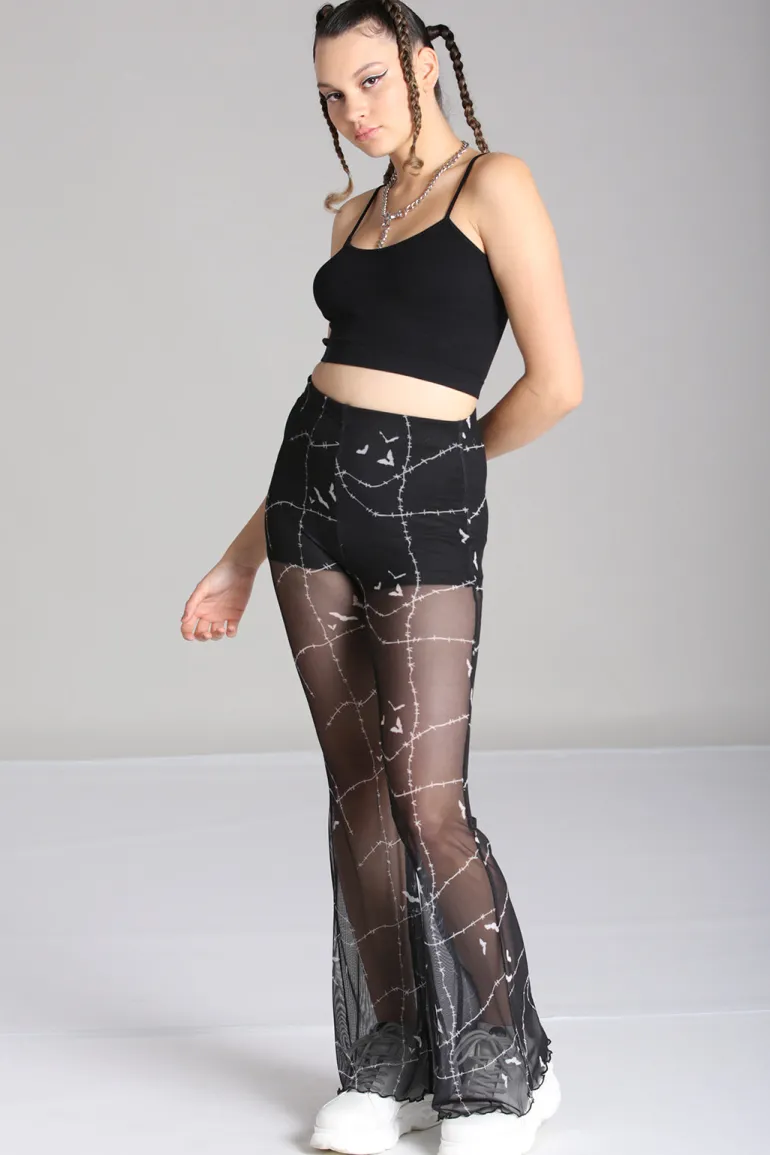 Stitches Mesh Trousers>Hell Bunny Store