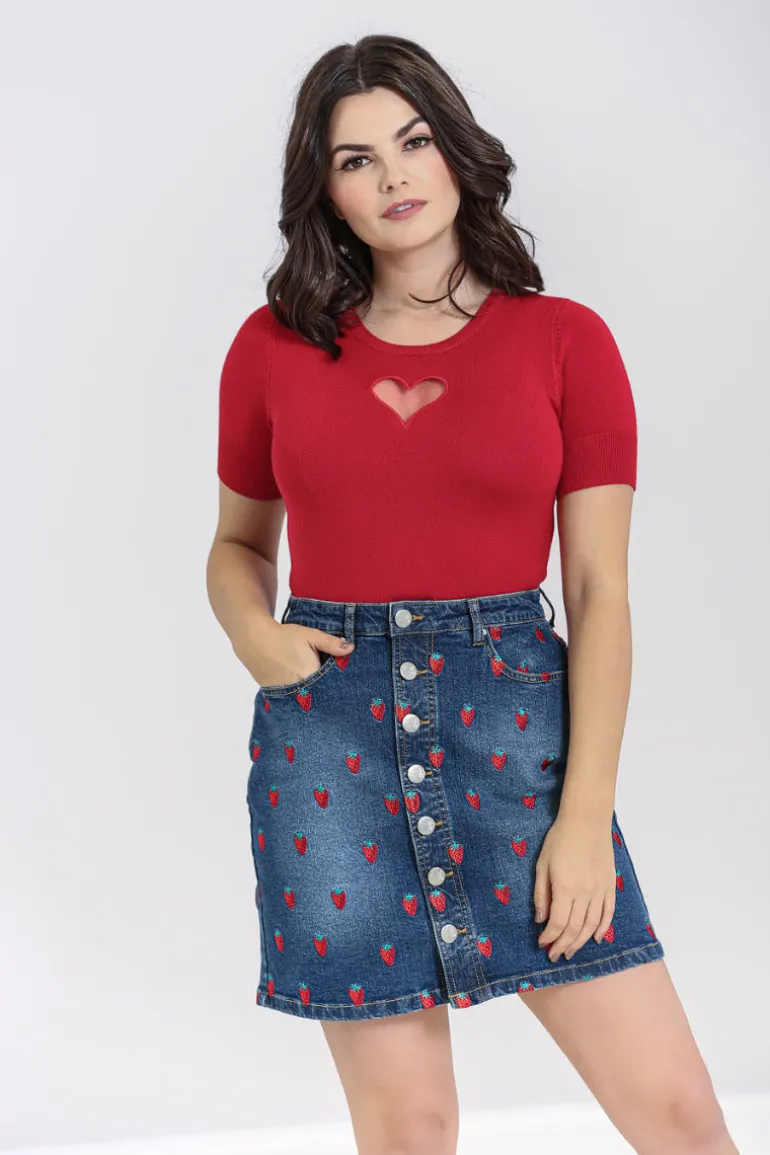 strawberry_denim_mini_skirt_7.webp Strawberry Denim Mini Skirt>Hell Bunny Outlet