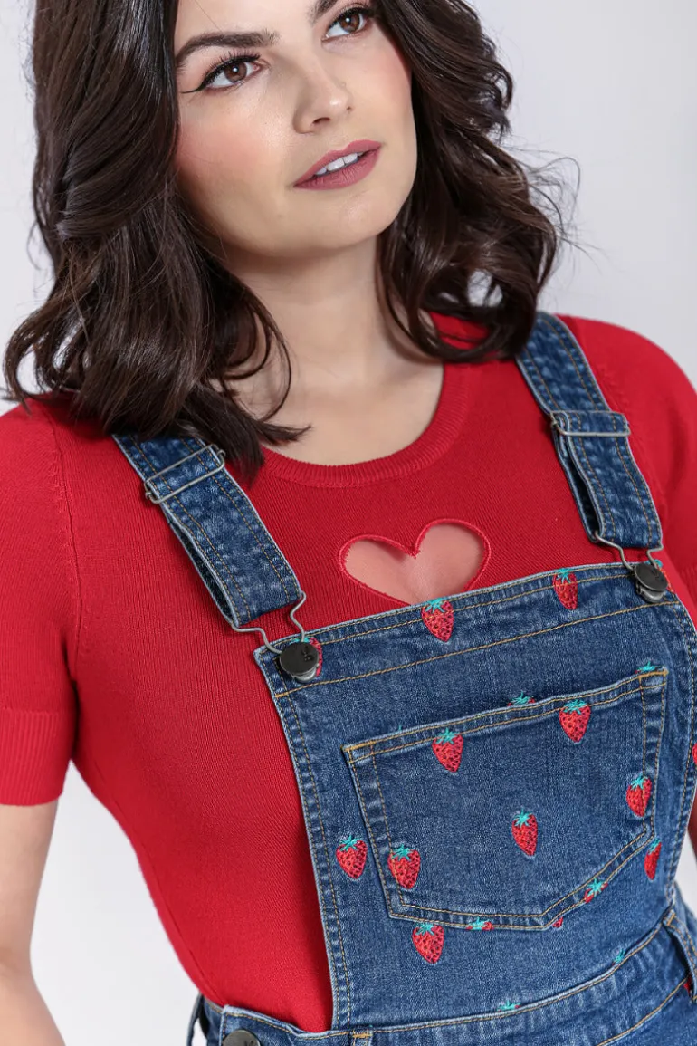 strawberry_denim_pinafore_dress_3.webp Strawberry Denim Pinafore Dress>Hell Bunny Best Sale