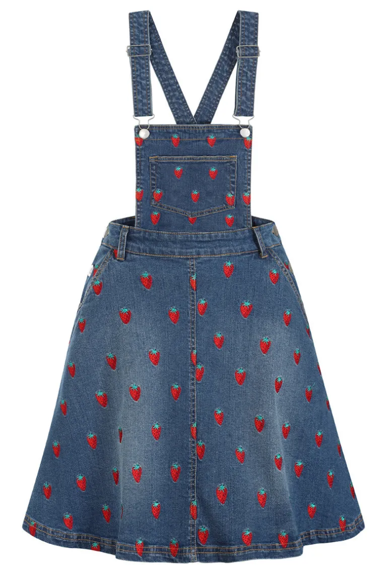 strawberry_denim_pinafore_dress_4.webp Strawberry Denim Pinafore Dress>Hell Bunny Best Sale