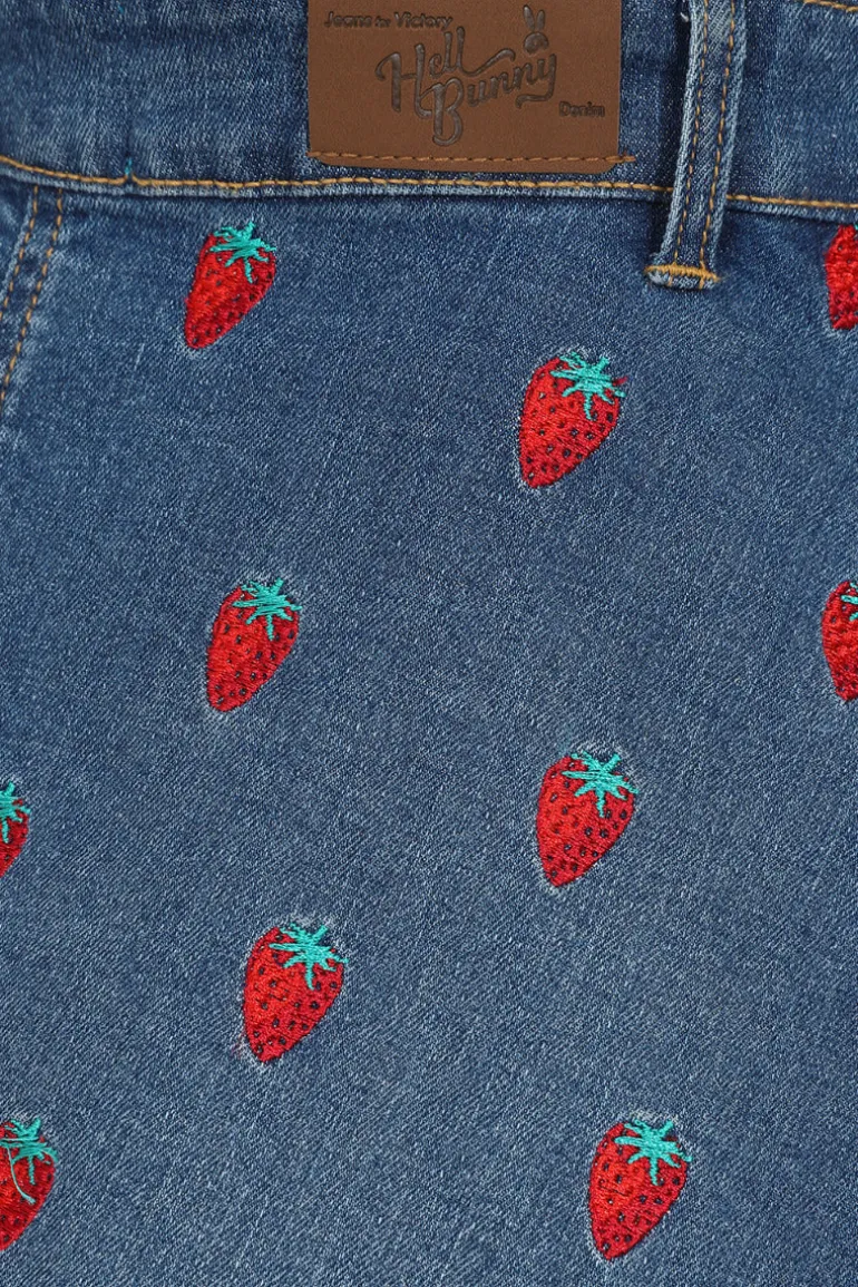 strawberry_denim_pinafore_dress_7.webp Strawberry Denim Pinafore Dress>Hell Bunny Best Sale