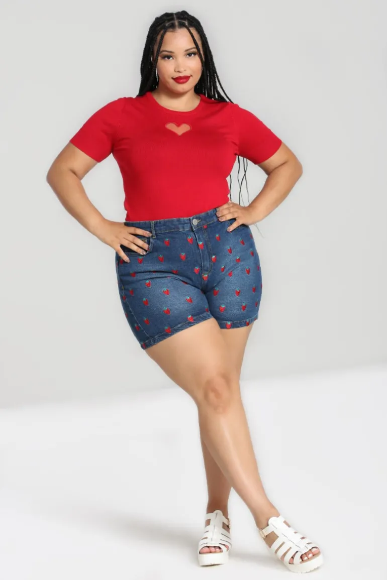 strawberry_denim_shorts_3.webp Strawberry Denim Shorts>Hell Bunny Sale