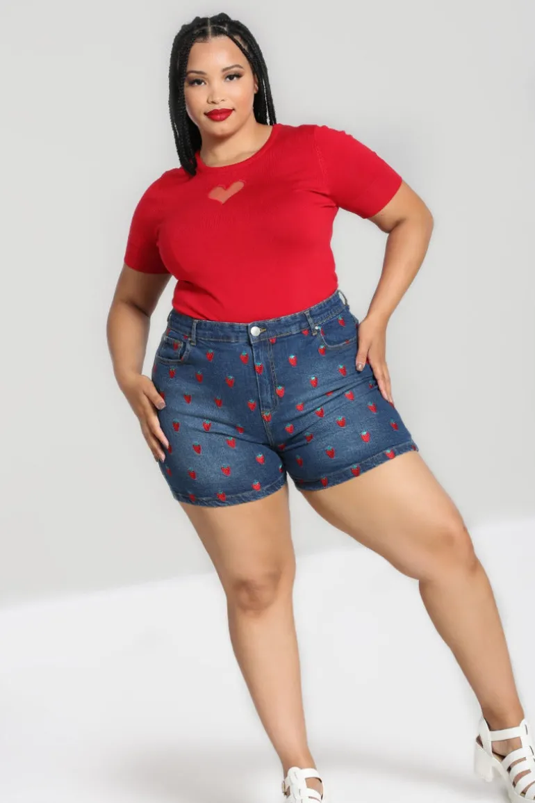 strawberry_denim_shorts_6.webp Strawberry Denim Shorts>Hell Bunny Sale