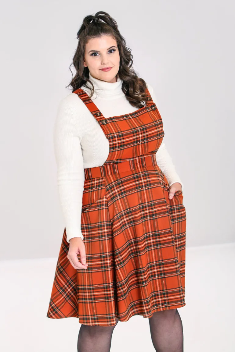 Tawny Pinafore Dress>Hell Bunny Clearance