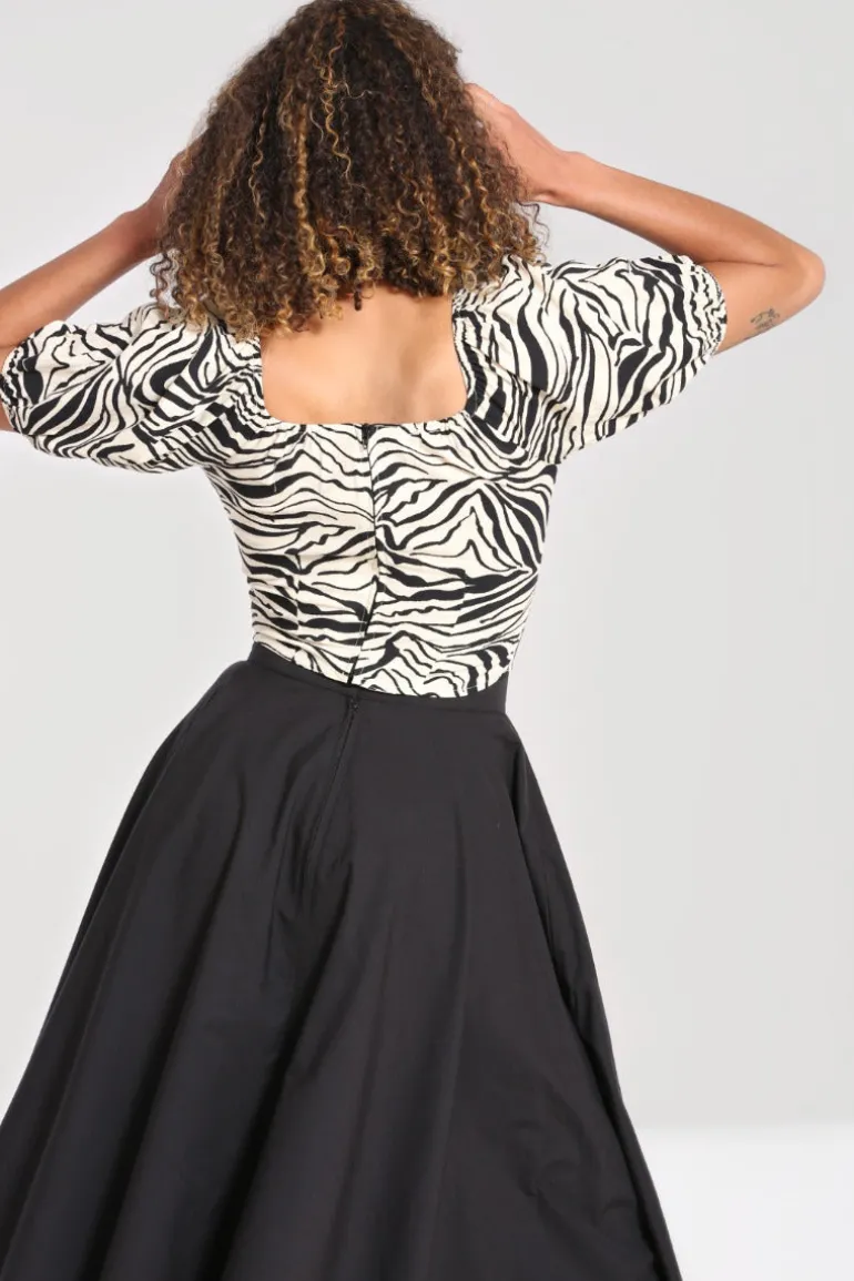 Zebra Crop Top>Hell Bunny Flash Sale