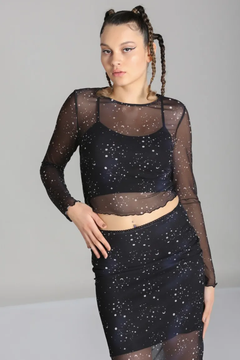 Zodiac Mesh Top>Hell Bunny Discount
